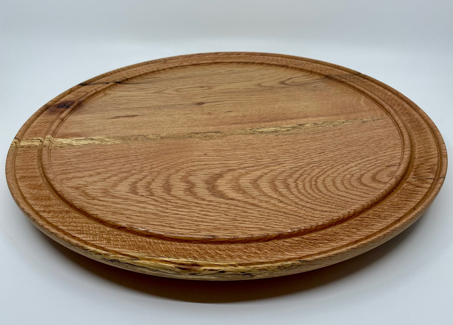 13 1/2” Textured Rim Red Oak Platter