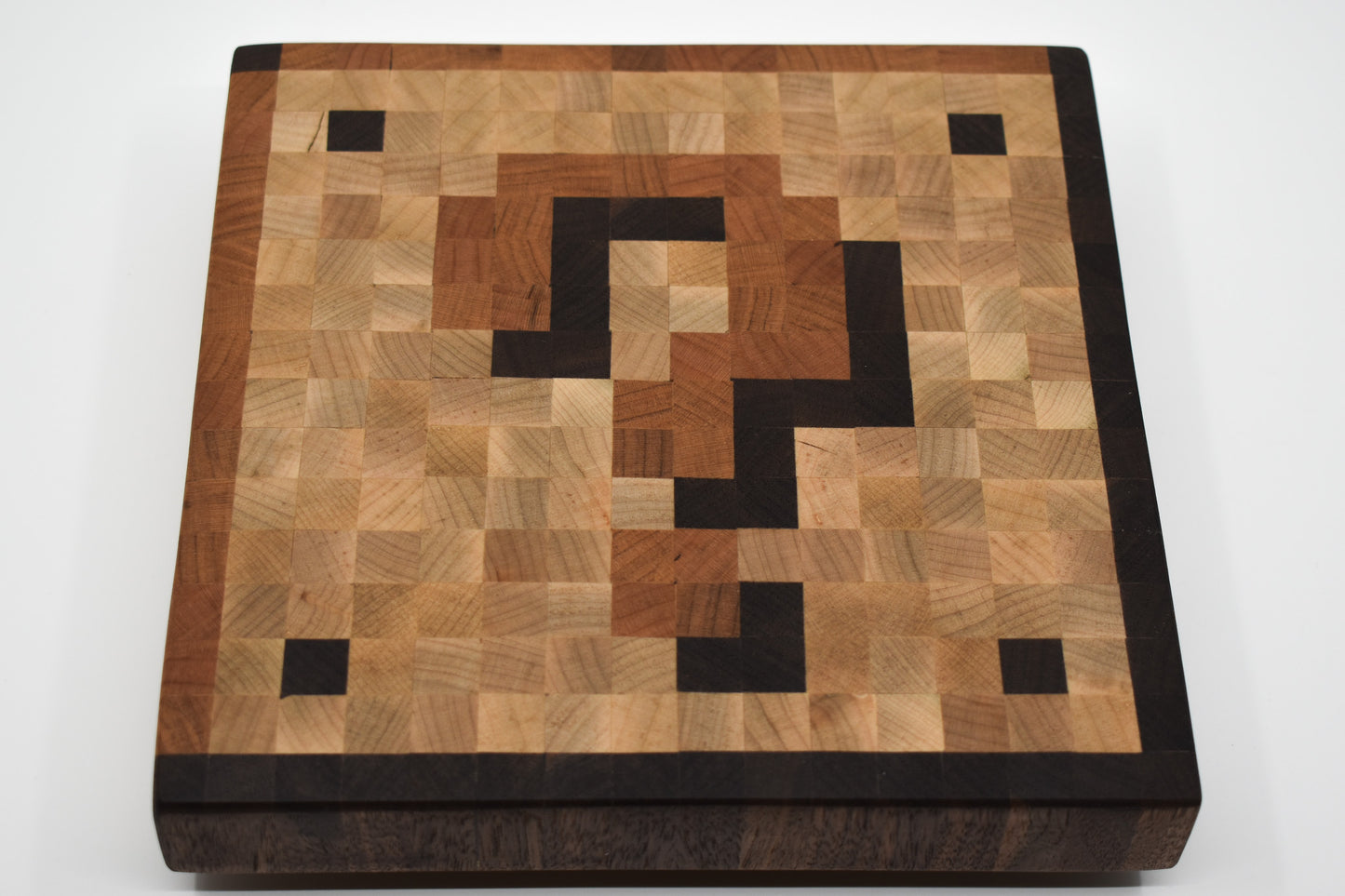 Mario Question Mark Block End Grain Cutting Board