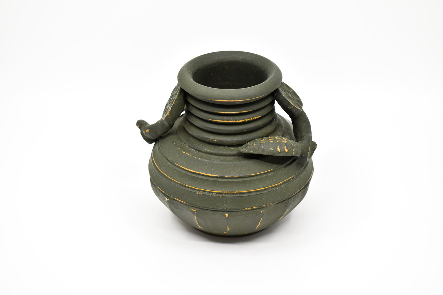 Hand Carved Flower Vessel