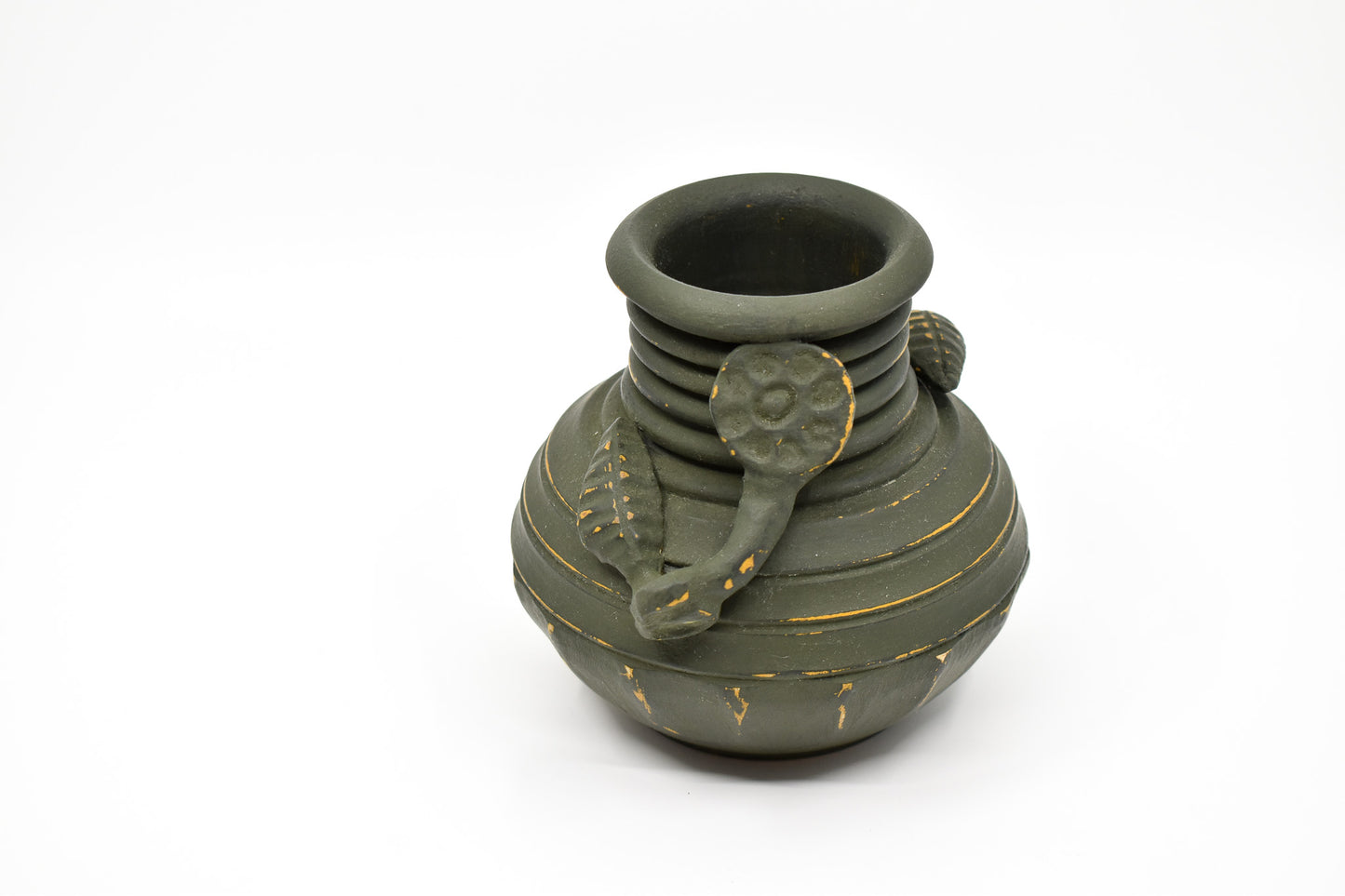 Hand Carved Flower Vessel
