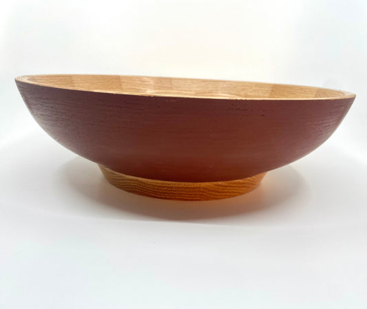 11” Barn Red Bowl in Red Oak