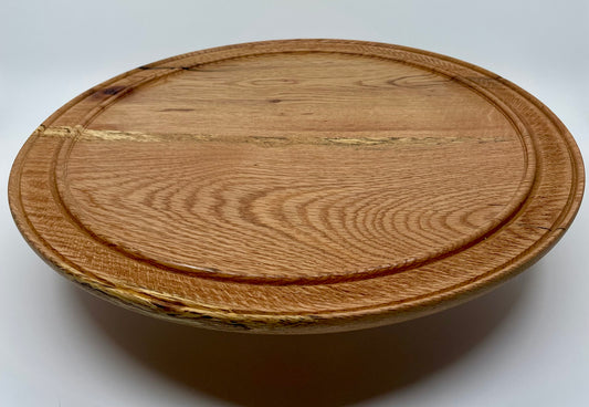 13 1/2” Textured Rim Red Oak Platter