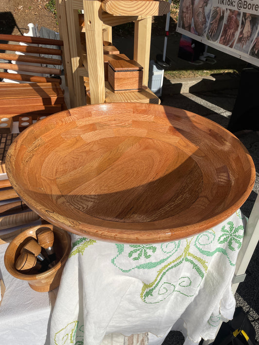 22” Red Oak Salad Bowl