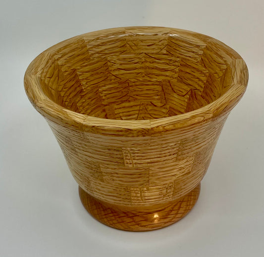 Footed Red Oak Segmented Bowl